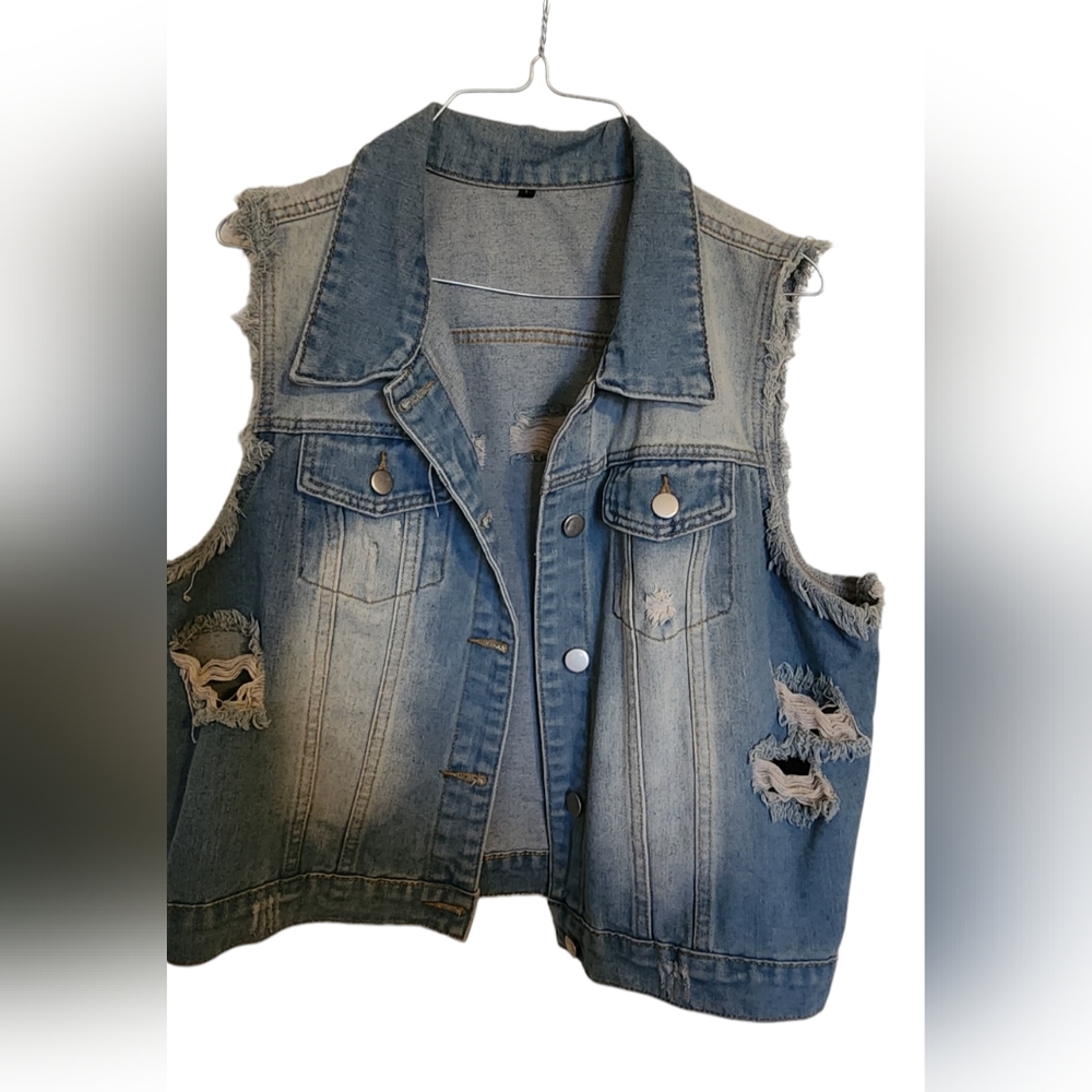 Miss Moly brand denim womens vest size L
